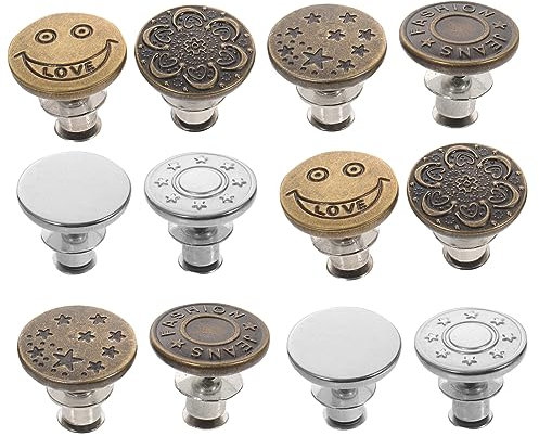 VILLFUL 12 Pezzi Clip Per Vita Jeans Senza Chiodi Regolabili Vestiti Fibbie Accessorio in Vita Strumento