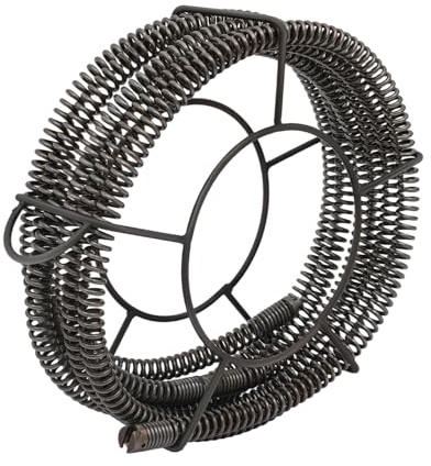 Rohrreinigungsspirale Set 7m, 65 Manganstahl, 22mm Anschluss, flexibel & langlebig, für Rohrreinigungsmaschine, Bohrmaschine, Abflussreinigung Küche Bad WC