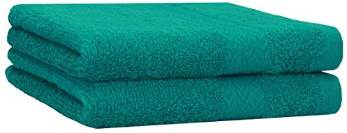 Betz 2-TLG. Handtuch-Set Premium 100% Baumwolle 2 Handtücher 50x100 cm Farbe smaragdgrün