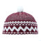 TheKufi Muslim Beanie Kufi-Mütze, Zickzack-Design, Krone mit weißem Ball, Einheitsgröße