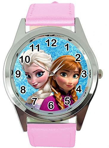 TAPORT Quarzuhr mit Echtlederband rosa rund für Fans von Schnee, rose, Armband
