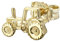 NKlaus Einzel Traktor Zugmaschine 333 Gelbgold 8 Karat Ohrstecker 8 * 5mm männer Gold Ohrring 4838