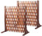 Nisorpa Paire de panneaux de clôture extensibles en bois - Clôture en bois extensible - Clôture de jardin autoportante - Clôture pour chien de compagnie pour terrasse et pelouse - Réglable de 34 à 160