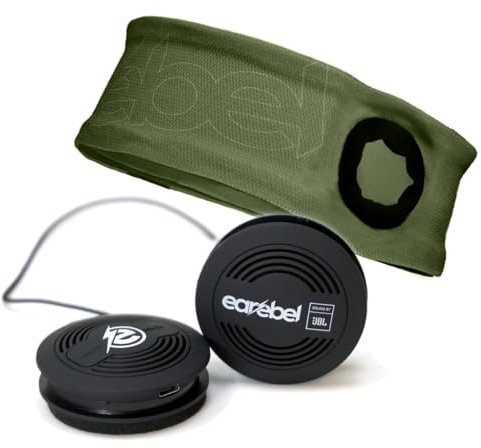 Sport Elite Headband with JBL Bluetooth 5.0 On-Ear Headphones and Microphone - Forest Green L/XL