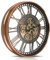 DORBOKER Wanduhr Groß mit Beweglichen Zahnrädern Moderne Industrial Steampunk XXL Vintage Retro Antike Metall Uhr für Küche Wohnzimmer Zuhause Bar Schule(70cm, Rotes Kupfer Romische Zahlen)
