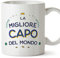 Mugffins Tazza in ceramica per CAPO donna 11 oz / 350 ml - In italiano - Miglior del Mondo - Idea regalo per compleanno, anniversario, natale, laurea
