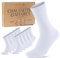 Chaussettes Homme Femme 10 Paires Coton Confortable Respirantes (Blanc 43-46)