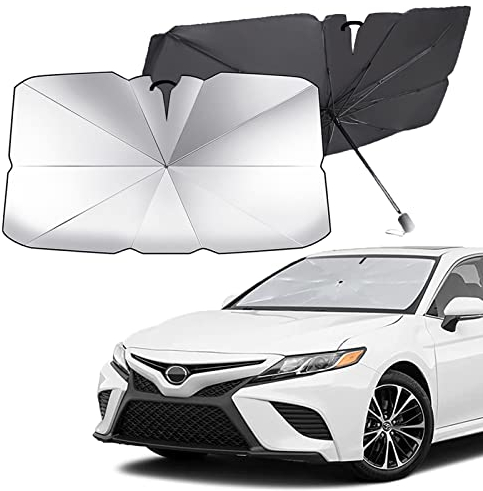 IULONEE Faltbarer Auto Windschutzscheibe Sonnenschirm Auto Front Windschutzscheibe Sonnenschutz Regenschirm Auto Faltbar Schutz Sonnenschirm für die meisten Autos, SUV und LKWs (140 * 80 cm)