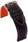 diloy Uhrenarmband glattes perforiertes Rindsleder Rallye Racing – Bunte Naht und Innenfutter – Größen 18mm 20mm 22mm 24mm – Schwarz mit Rot Blau Gelb Orange Weiß – Sportliches Design 380 Schwarz