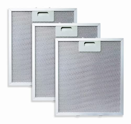 Amzinpure 3 pack 320 x 260mm Cooker Hood Extractor Fan Vent Metal Alluminum Grease Filter Compatible wiht Ariston Belling Candy Hoover and Hotpoint Cooker Hoods
