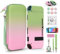 Étui Switch pour NS Switch, Switch Sac, innoAura 16 en 1 Kit D'accessoires Switch avec Étui Transport Switch, Coque Protection Switch, Protecteur D'écran Switch, Étui Jeu Switch (Dégradé Rose-Vert)