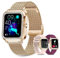 1.6'' Montre Connectée Femme avec Appels Bluetooth, Smartwatch Femme avec Notification Intelligente, Fitness Tracker, Podometre, Fréquence Cardiaque/Sommeil, Montre Sport pour Android iOS