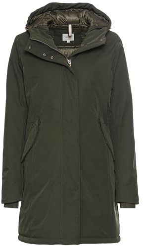 camel active Damen Funktionsmantel mit Kapuze Grün, womenswear-38