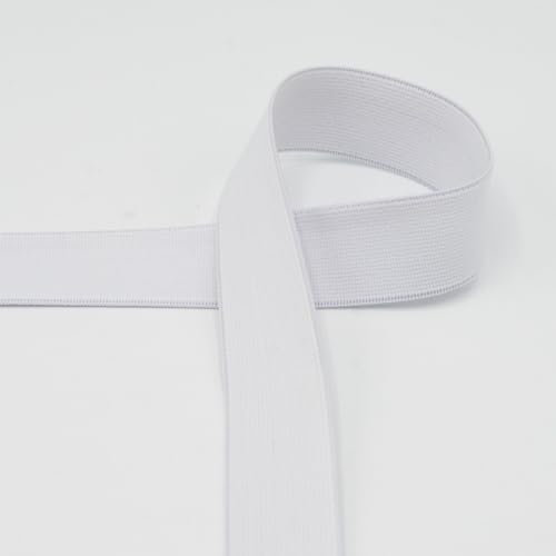 Gummiband 40 mm breit | farbig | ab 1 m | Meterware (weiß)