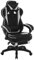 WOLTU Gaming Stuhl Stoff Stoff Kühl im Sommer Ergonomischer, 150 kg Belastbarkeit, Verstellbarer Rückenlehne, Ergonomische Lendenstütze, Fußstütze, Büro- & Game-Sessel, Schwarz+Grau
