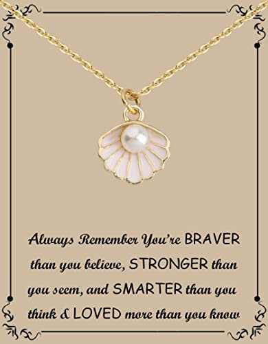 Kabwea Muschelkette AnhäNger: Geschenkkarte, MuschelanhäNger für Herren und Damen, Boho-Choker