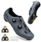Feyenold Herren Fahrradschuhe Damen Radsport Schuhe Kompatibel mit SPD-SL Pedal & Kompatible Installation SPD/Look KEO Cleats Reitschuhe Grey 36 EU