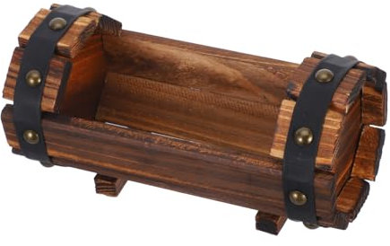 TOYANDONA Jardinière Bois pour Extérieur Pot De Fleurs Tonneau pour Plantes Et Légumes Décoration De Balcon