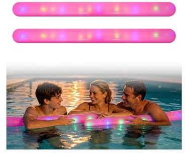 BOOSTEADY 2 Stück Schwimnudeln für die Nacht Poolnudeln für Erwachsene Blau/Rosa/Grün/Mischfarben