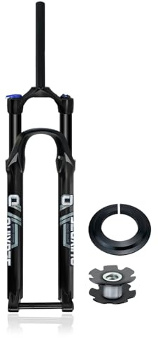 LHHL 27.5/29'' Mountain Bike Suspension Fork Travel 120mm MTB Air Fork 110 * 15mm BOOST Thru Axle Front Fork Rebound Adjustment Manual Lockout Disc Brake,for XC AM FR Enduro