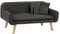Lycce Hundesofa Kunstleder Graubraun 103cm x 60cm x 50cm