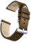 Ritche Uhrenarmband aus Leder mit Schnellverschluss, 18, 20, 22 mm, echtes Uhrenarmband für Damen und Herren, Sattel Braun / Silber, 20MM