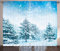 ABAKUHAUS Winter Rustikaler Vorhang, Tannenbaum Bergabhang, Wohnzimmer Universalband Gardinen mit Schlaufen und Haken, 280 x 245 cm, Blau