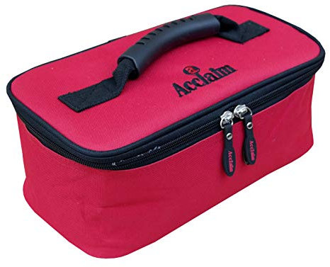 Acclaim Rome Heavyweight Nylon Two Bowl Level Lawn Flat Green Short Mat Bowls Bag With Removable Dividers (Red)