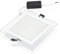 Panel Downlight LED Cristal diseño cuadrado Moderno 12W luz fria 6000K ahorro 80% energia diseño minimalista IP20 (12W-Cuadrado interior, 6000K)