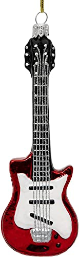 SIKORA E-Gitarre besondere Weihnachtskugel Glas Christbaumschmuck Deko Figur Weihnachten Anhänger Ornament - Meisterstücke - BS746
