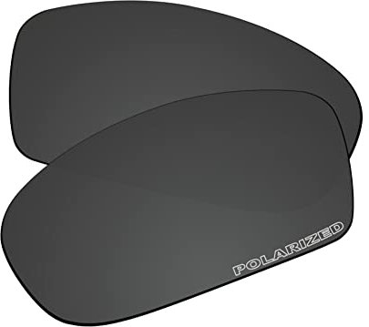 EZReplace Verres de rechange pour lunettes de soleil Oakley Fives Squared (verres polarisés), Polycarbonate noir carbone mis à jour, Taille unique