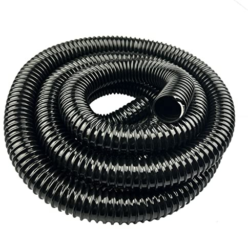 40mm (1.5) Black Flexible Corrugated Pond Hose for Garden Pond Fountain Pump (Various Sizes) (5 Metres)