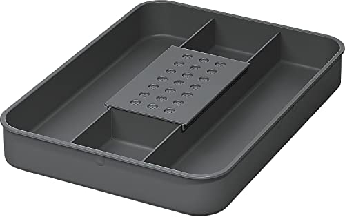 NINKA 5002.91 41514 12/17/26/32 Liter, Bio-Schale eins2top klein gegen unangenehme Gerüche, Abdeckung mit Filter, dunkelgrau, Silber