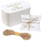 50 Stück Kleine Geschenkbox Schön Dass Du Da Bist Geschenkschachtel 9*6*2,5cm Kraftpapier Schachtel Geschenkkarton Pralinenschachtel Leer Geschenkkartons Mit Juteschnur für Keksen Desserts Süßigkeiten