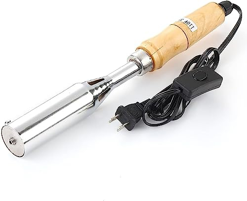CUSMIZ Elektrischer Griff für Brandeisenstempel, elektrischer Holzgriff für personalisiertes Brandeisen-Stempelset für Lebensmittel und Leder