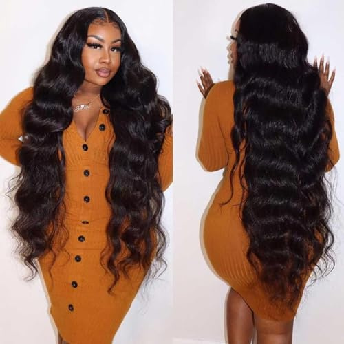 28 Inch Glueless Wigs Human Hair Pre Plucked Pre Cut 5x5 Closure Body Wave