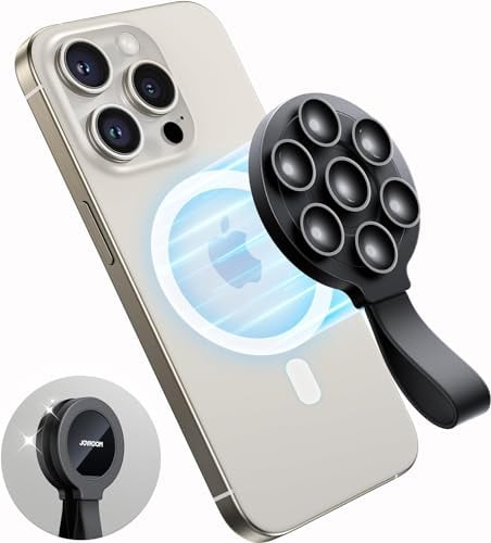 Magsafe Soporte Movil Ventosa, Soporte iPhone Coche con Ventosa para Telefono, Iman Movil Coche, Ventosa Movil para Espejo y Ducha, Compatible con iPhone 15/14/13, TikTok Creator|Vídeos|Selfies