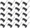 eMagTech 100pcs Double Coaxial Cable Clips for HD TV Coax Installation Compatible with Thinner Twin 4mm Figure fig of 8 Type Siamese Satellite Dish Wire WF65 CT63 Black