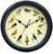 LOVIVER Musikalische Vögel-Wanduhr mit Klang, Raumdekoration, vielseitige Melodie-Uhr für Wohnzimmer, Schwarz 25cm