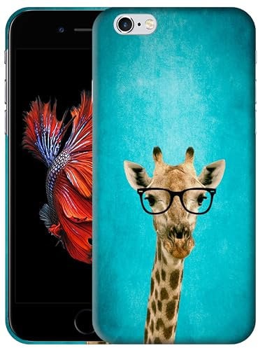 GlamCase for iPhone 6 / 6s, iPhone 6 / 6s Case - Giraffe Hipster Design Printed Slim & Sleek Cute Plastic Hard Snap on Protective Designer Back Phone Case/Cover for iPhone 6 / 6s
