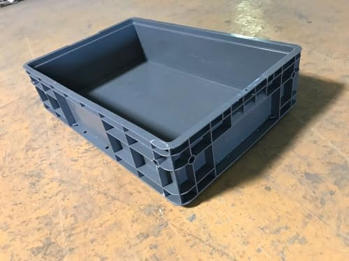 Bayram 5x Eurobox Stapelboxen Kleinteilekisten Sichtlagerkasten Kunststoff 60x40x15 cm Farbe grau