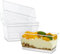 Yeelua 50Pcs Plastic Dessert Cups, 140ml Clear Rectangle Dessert Pots, Clear Parfait Appetizer Cup, Reusable Cheesecake Pots for Mousse Puddings Desserts Party Supplies