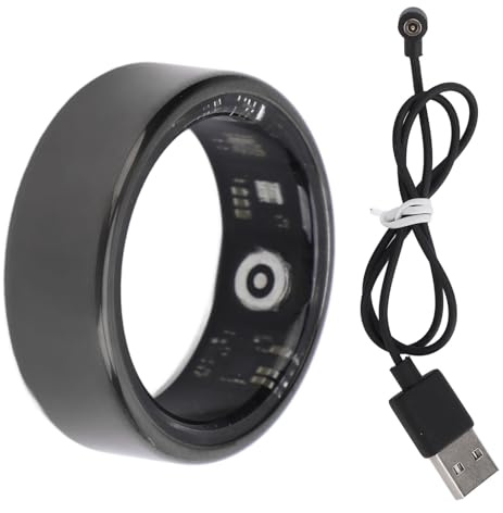 Fitness Tracker Smart Ring, Sports Ring with Sleep Apnea Monitoring Rechargeable Body Temperature Detection Versatile Health Ring for Sports Fitness
