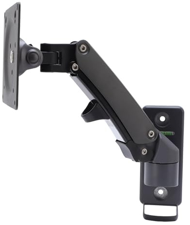 Monitor Wall Mount for 17-27 Inch Ultrawide Monitors, Wall Mount Monitor Arm, Full Motion Adjustable, Holds Up to 7kg / 15.4lbs, VESA Mount 75x75, 100x100, Black