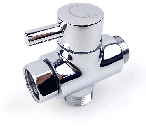 Mingor ottone massiccio in ottone a vie, One Piece deviatore di tutti i 1/5,1 cm IPS sistema doccia di ricambio, cromo lucido