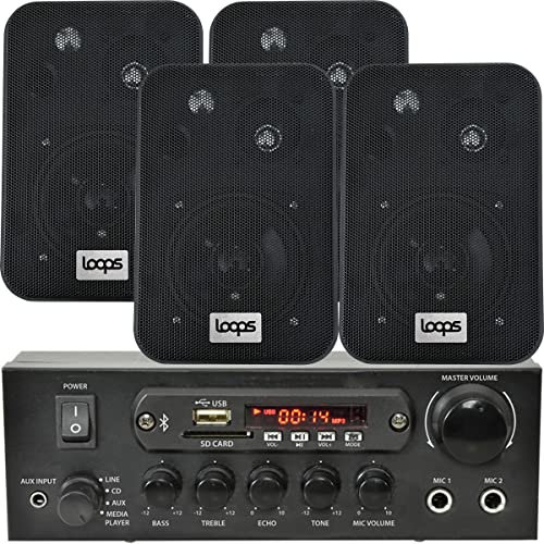 Bar Restaurant Bluetooth Wall Speaker System Background Music Wireless Amp Kit