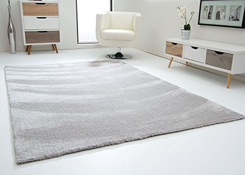 Steffensmeier Designer Teppich Modern Nicki in Silber, Ökotex Zertifiziert, Größe: 160x230 cm