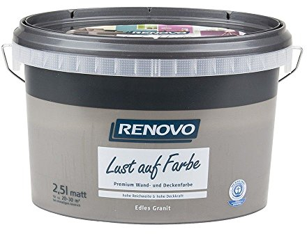 Trendfarbe Edles Granit 2,5 L Renovo Lust auf Farbe - Wandfarbe Deckenfarbe