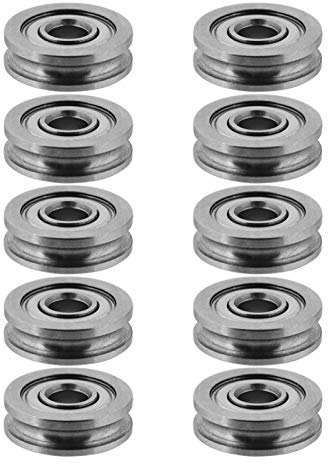 Richer-R 10x Kugellager Rillenkugellager, 10pcs U604ZZ U-Groove Kugellager Miniatur Rillenkugellager 4x13x4mm,Metall Miniatur Kugellager Extruder Zubehör Kit für 3D Drucker Silberig