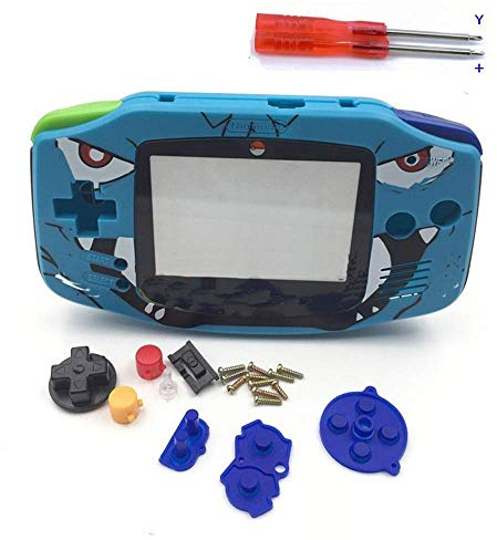 Perfect Part Schutzhülle für Nintendo Gameboy Advance GBA, mit Tasten, Blau